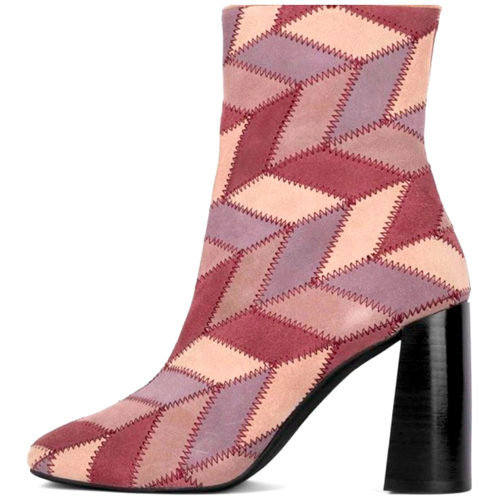 Jeffrey Campbell Multicolor Patchwork Ankle Boots